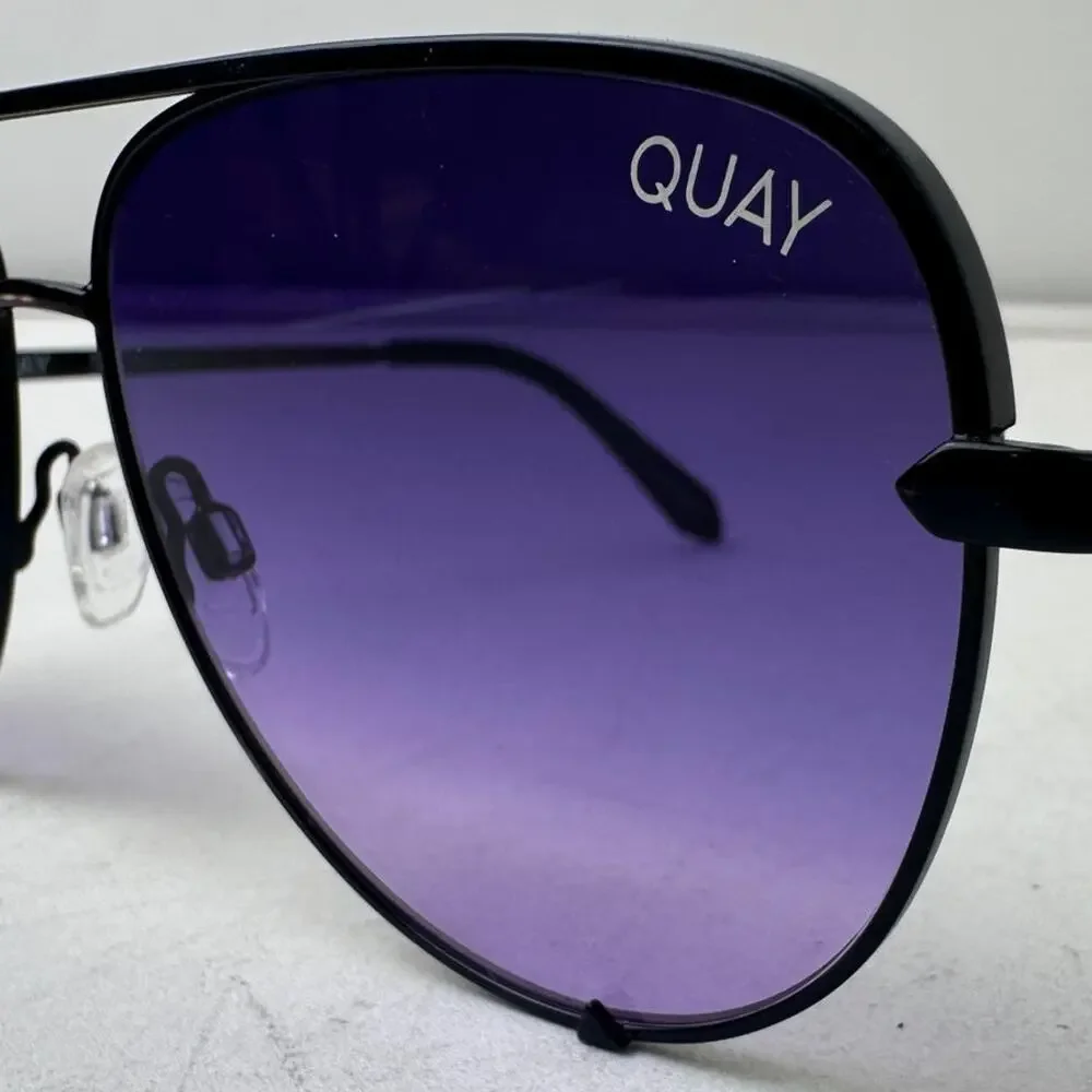 Quay Australia High Key Purple Gradient Lenses Aviator Sunglasses